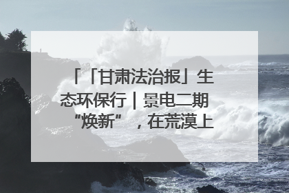 「甘肃法治报」生态环保行｜景电二期“焕新”，在荒漠上筑起一道绿色长城