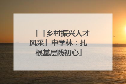 「乡村振兴人才风采」申学林：扎根基层践初心