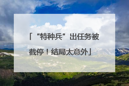 “特种兵”出任务被截停！结局太意外