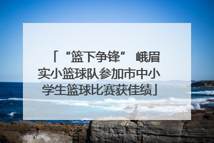 “篮下争锋” 峨眉实小篮球队参加市中小学生篮球比赛获佳绩