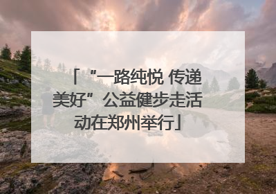 “一路纯悦 传递美好”公益健步走活动在郑州举行