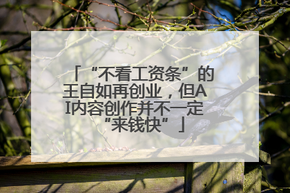 “不看工资条”的王自如再创业，但AI内容创作并不一定“来钱快”