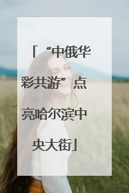 “中俄华彩共游”点亮哈尔滨中央大街