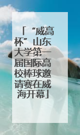 “威高杯”山东大学第一届国际高校棒球邀请赛在威海开幕