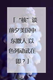 “核”谈前夕美国中东撤人 以色列动武在即？
