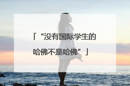 “没有国际学生的哈佛不是哈佛”