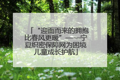 “迎面而来的拥抱比春风更暖”——宁夏织密保障网为困境儿童成长护航