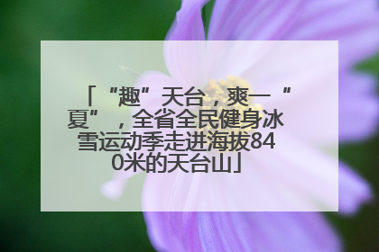 “趣”天台，爽一“夏”，全省全民健身冰雪运动季走进海拔840米的天台山