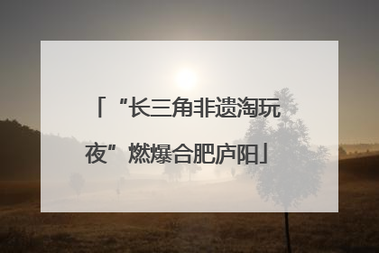 “长三角非遗淘玩夜”燃爆合肥庐阳