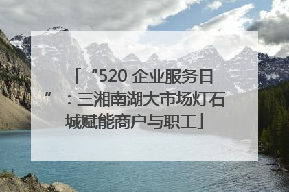 “520 企业服务日”：三湘南湖大市场灯石城赋能商户与职工