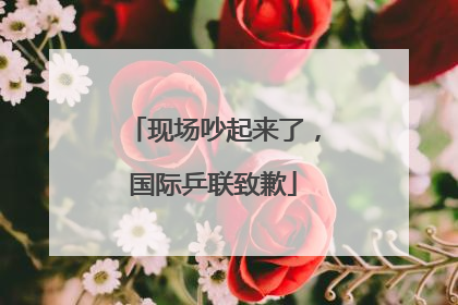 现场吵起来了，国际乒联致歉
