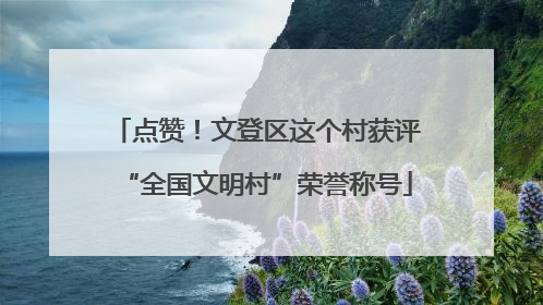 点赞！文登区这个村获评“全国文明村”荣誉称号