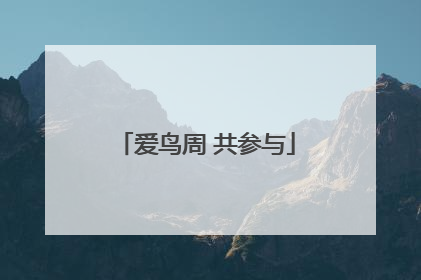 爱鸟周 共参与