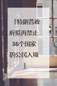 特朗普政府拟再禁止36个国家的公民入境