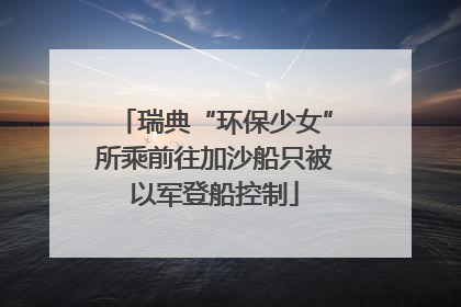 瑞典“环保少女”所乘前往加沙船只被以军登船控制