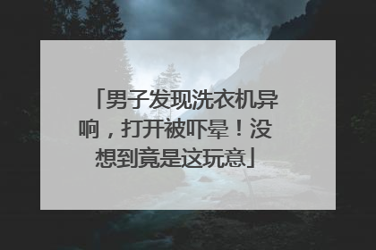 男子发现洗衣机异响，打开被吓晕！没想到竟是这玩意