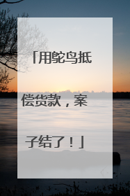 用鸵鸟抵偿货款，案子结了！