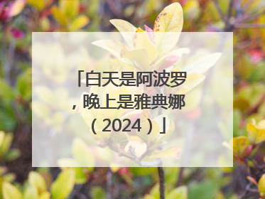 白天是阿波罗，晚上是雅典娜（2024）