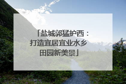 盐城郭猛护西：打造宜居宜业水乡田园新美景