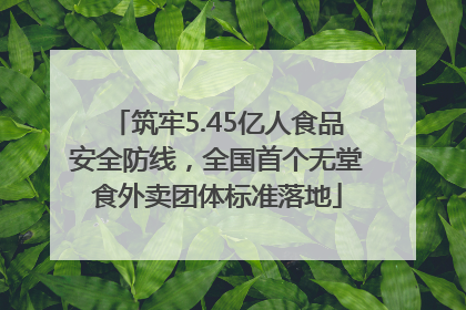 筑牢5.45亿人食品安全防线，全国首个无堂食外卖团体标准落地