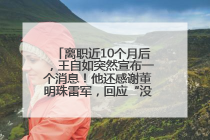 离职近10个月后，王自如突然宣布一个消息！他还感谢董明珠雷军，回应“没看过格力工资条”：真的不那么重要！