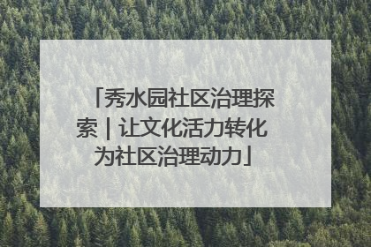 秀水园社区治理探索｜让文化活力转化为社区治理动力