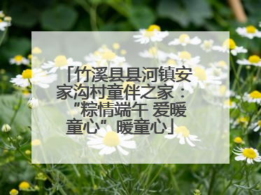 竹溪县县河镇安家沟村童伴之家：“粽情端午 爱暖童心”暖童心