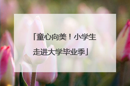 童心向美！小学生走进大学毕业季