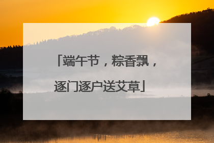 端午节，粽香飘，逐门逐户送艾草