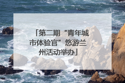 第二期“青年城市体验官”悠游兰州活动举办