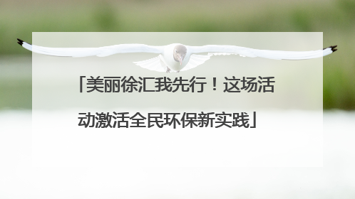 美丽徐汇我先行！这场活动激活全民环保新实践
