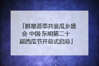 群星荟萃共襄瓜乡盛会 中国·东明第二十届西瓜节开幕式启幕