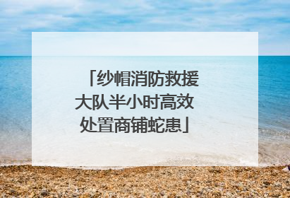 纱帽消防救援大队半小时高效处置商铺蛇患