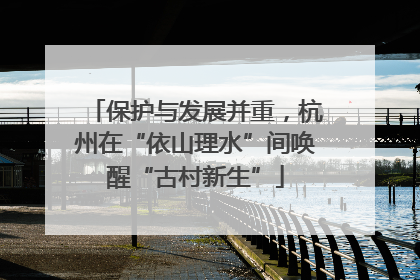 保护与发展并重，杭州在“依山理水”间唤醒“古村新生”
