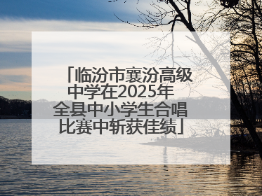 临汾市襄汾高级中学在2025年全县中小学生合唱比赛中斩获佳绩