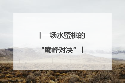 一场水蜜桃的“巅峰对决”