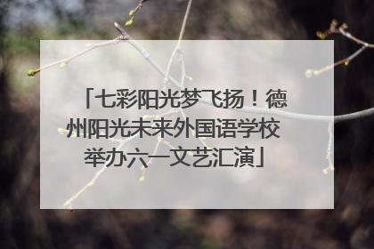 七彩阳光梦飞扬！德州阳光未来外国语学校举办六一文艺汇演