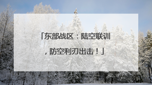 东部战区：陆空联训，防空利刃出击！