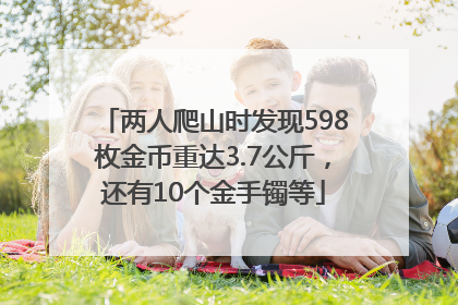 两人爬山时发现598枚金币重达3.7公斤，还有10个金手镯等