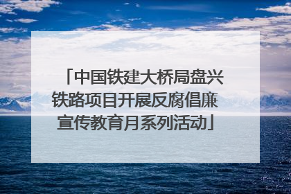 中国铁建大桥局盘兴铁路项目开展反腐倡廉宣传教育月系列活动