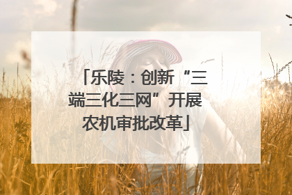 乐陵：创新“三端三化三网”开展农机审批改革