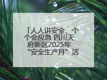 人人讲安全、个个会应急 四川天府新区2025年“安全生产月”活动启动