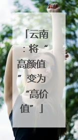 云南：将“高颜值”变为“高价值”