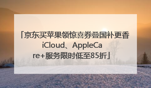 京东买苹果领惊喜券叠国补更香 iCloud、AppleCare+服务限时低至85折