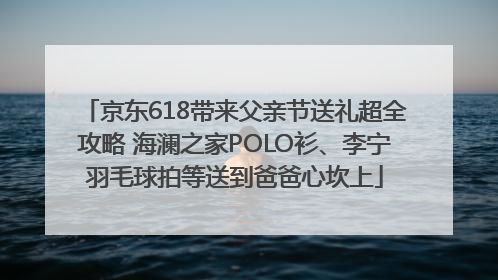 京东618带来父亲节送礼超全攻略 海澜之家POLO衫、李宁羽毛球拍等送到爸爸心坎上