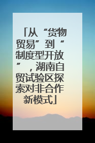 从“货物贸易”到“制度型开放”，湖南自贸试验区探索对非合作新模式