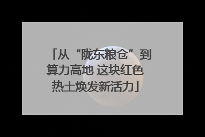 从“陇东粮仓”到算力高地 这块红色热土焕发新活力