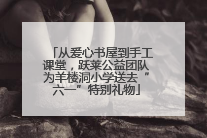 从爱心书屋到手工课堂，跃莱公益团队为羊楼洞小学送去“六一”特别礼物