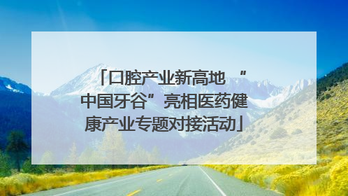 口腔产业新高地 “中国牙谷”亮相医药健康产业专题对接活动