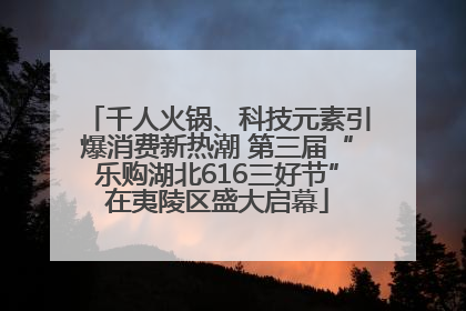 千人火锅、科技元素引爆消费新热潮 第三届“乐购湖北616三好节”在夷陵区盛大启幕